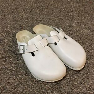 White Birkenstock Clogs
